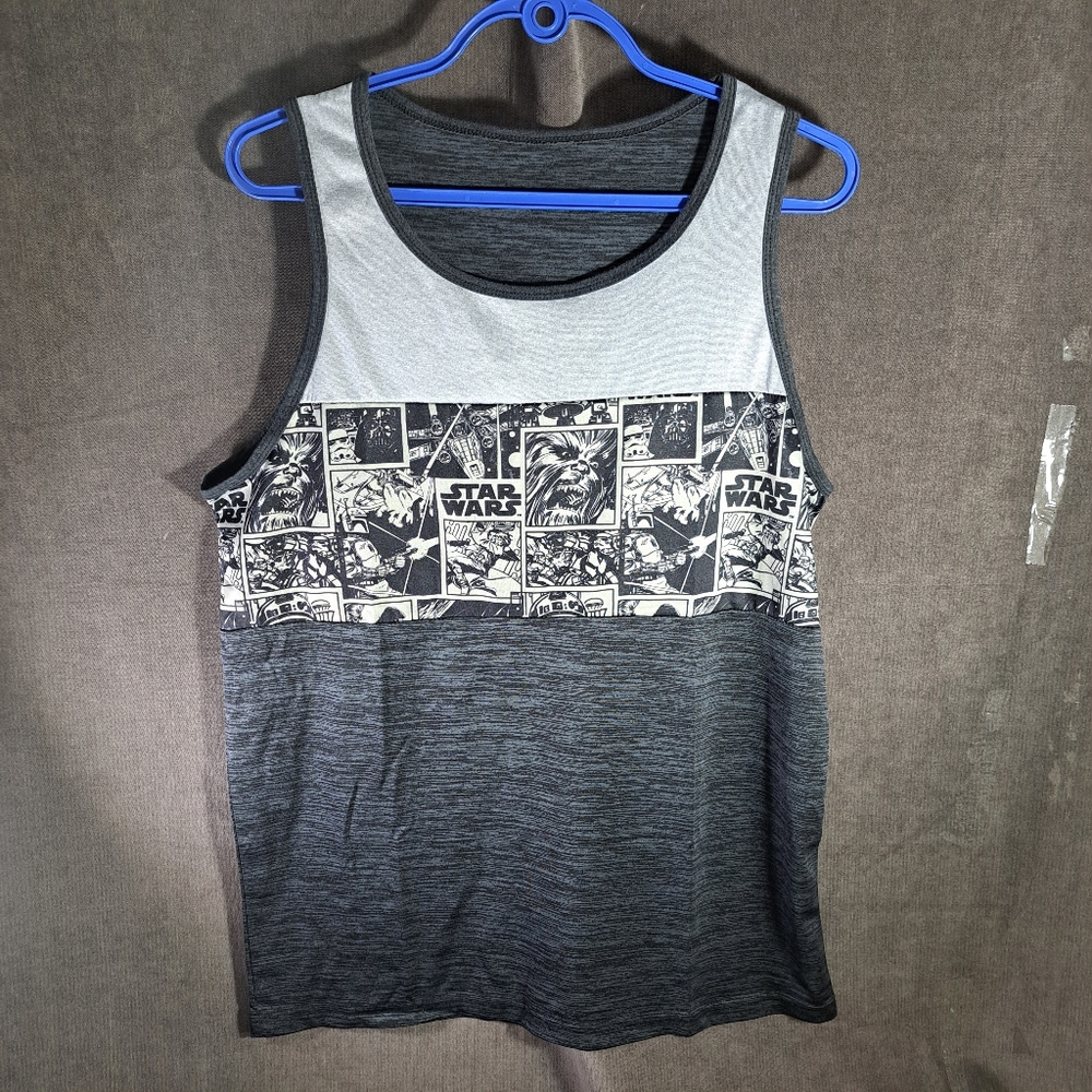 Star Wars Episode IV Movie Storyline Comics Polyester Graphic Tank Top VG L